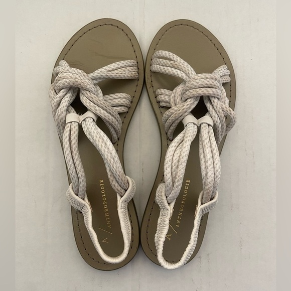 Anthropologie Reeta sandals size 36Euro 5.5 US strappy rope flat NWOT - Picture 2 of 7